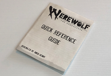 Werewolf: The Apocalypse Quickstart Book